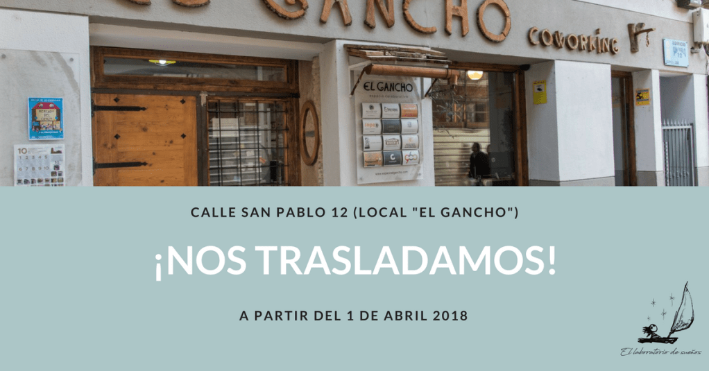¡Nos trasladamos! A partir del 1 abril nos encontraréis en la Calle San Pablo&nbsp;12