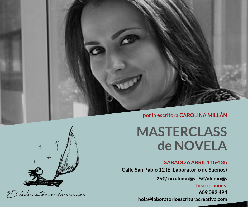 MasterClass: Cómo escribir y planificar una novela (por Carolina&nbsp;Millán)