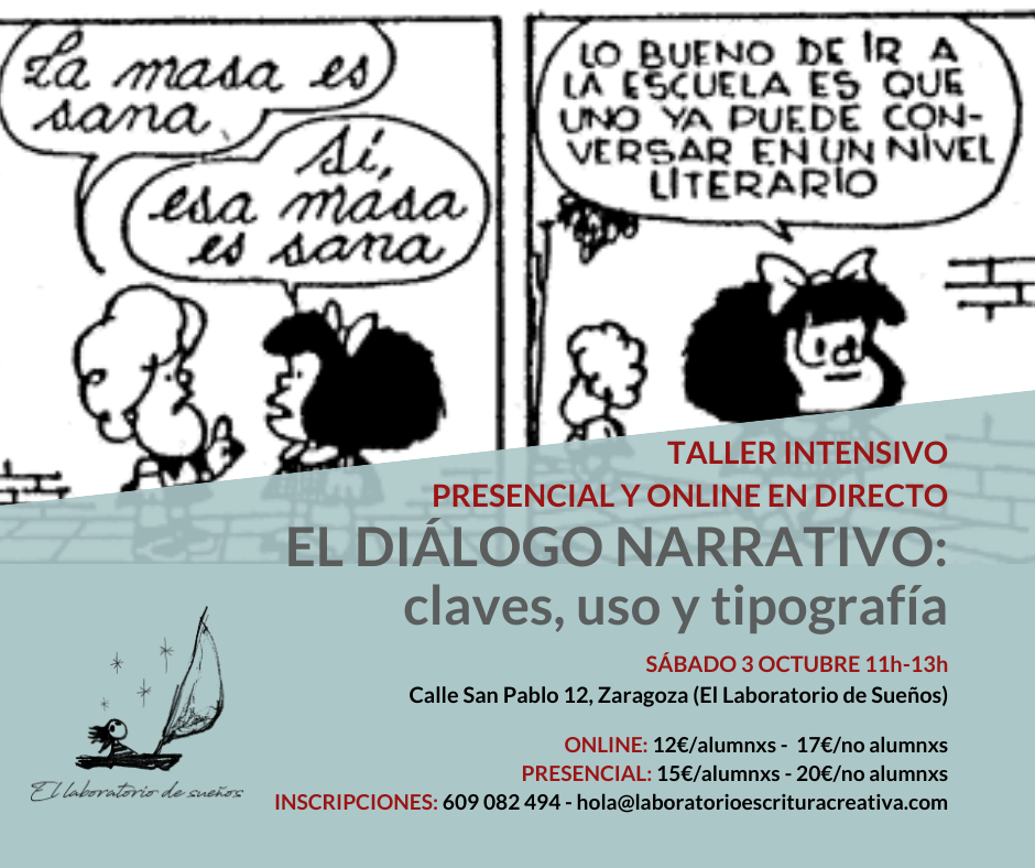 Taller Intensivo: El Diálogo Narrativo (claves, uso y&nbsp;tipografía)